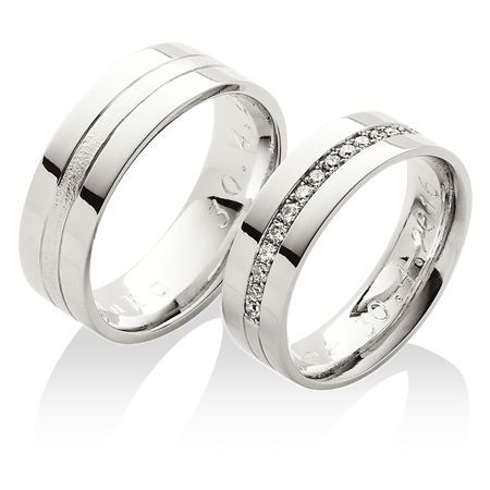 jednoduché platinové moderní prsteny