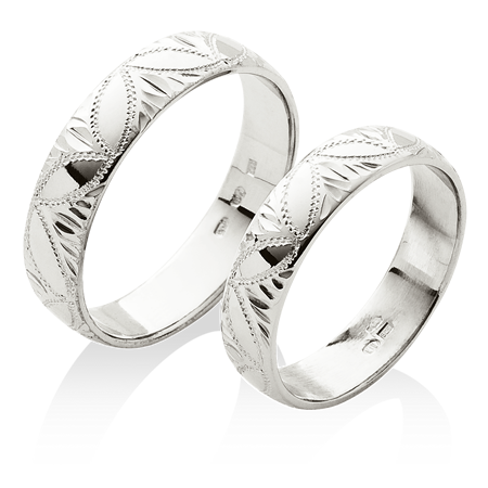 klasické prsteny bohatě zdobené ruční rytinou