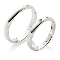Jednoduché prsteny v platině