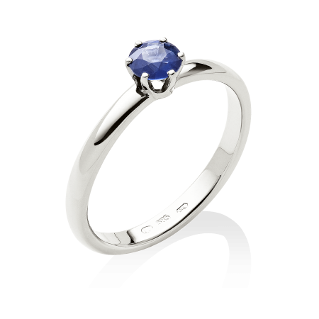 Nádherný prsten s přírodním modrým safírem