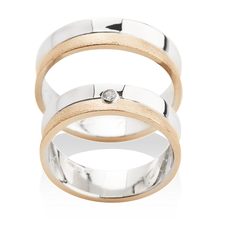 jednoduché prsteny v kombinaci matu a lesku