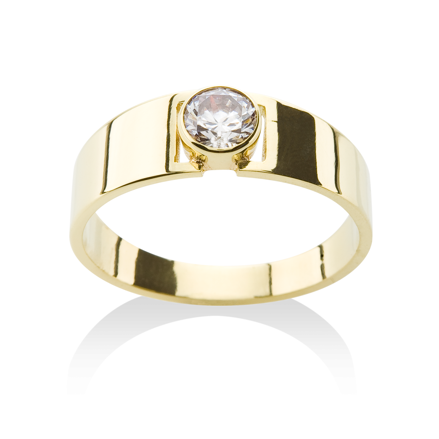klasický zlatý prsten s velikým kamenem