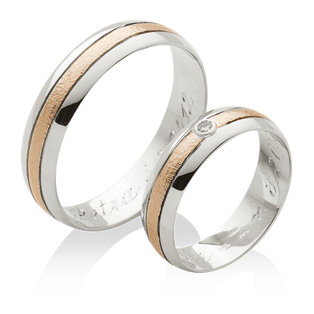 klasické snubní prsteny s dvojitou linkou