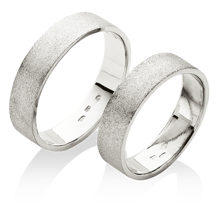 jednoduché platinové prsteny s hrubým matem