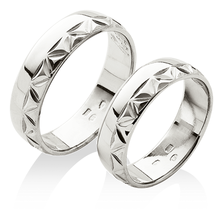 jednoduché klasické prsteny s hlubokou ruční rytinou