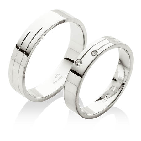 jednoduché prsteny s dvojitou linkou