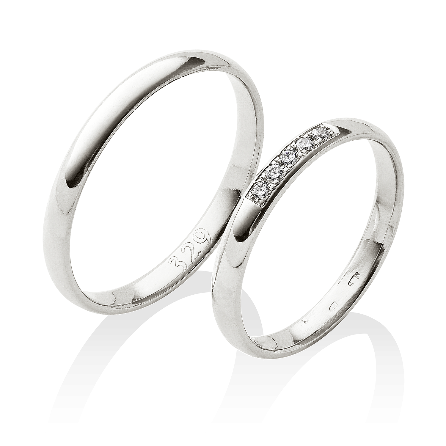 Klasické jemné snubní prsteny s kameny