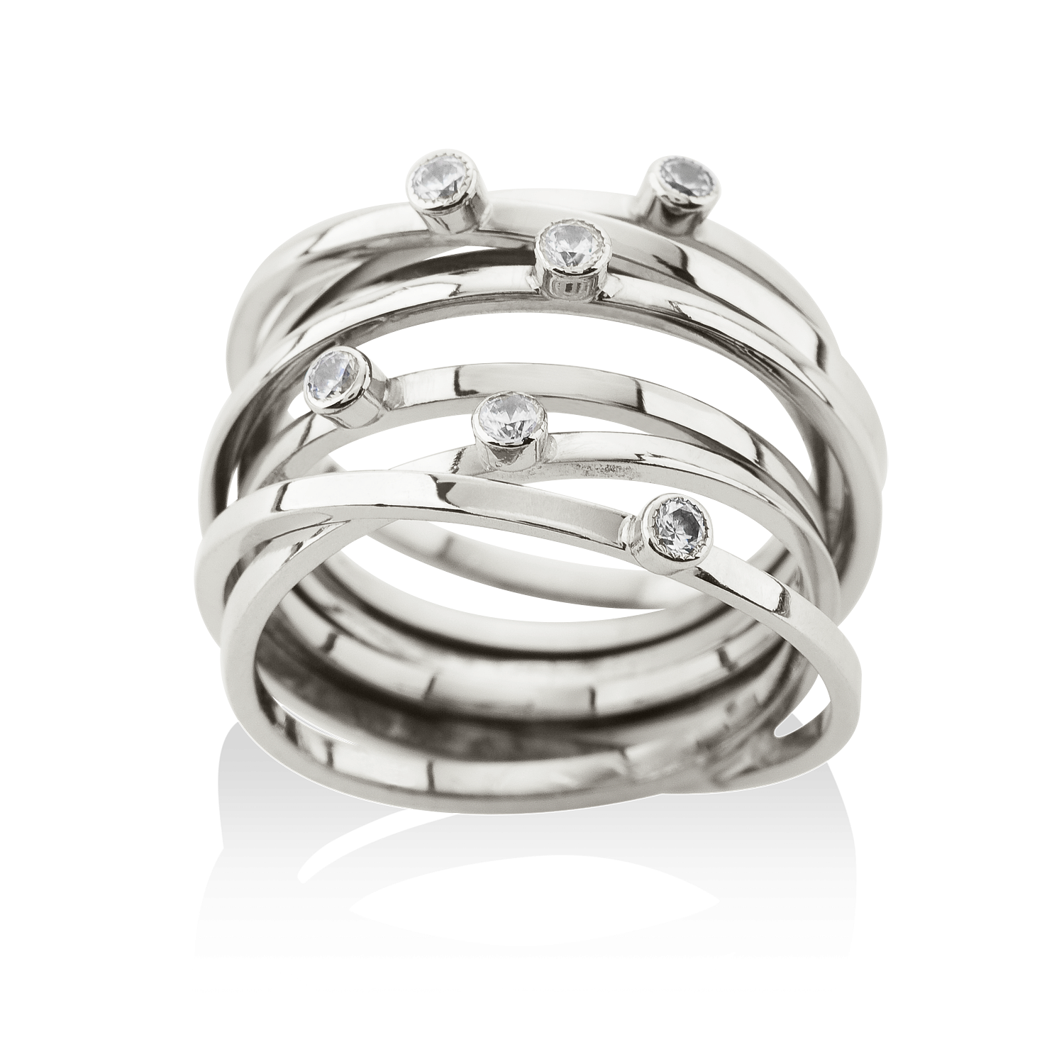 luxusní designový prsten s kameny