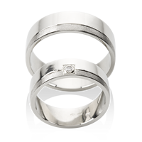 prsteny s jemně matovaným proužkem