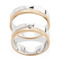 jednoduché prsteny v kombinaci matu a lesku