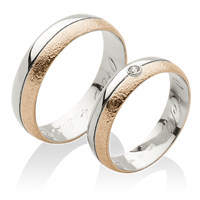 klasické prsteny dekorované z poloviny hrubým matem