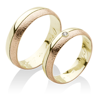klasické prsteny dekorované z poloviny hrubým matem