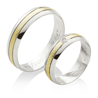 klasické snubní prsteny s dvojitou linkou