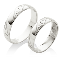 klasické snubní prsteny s ruční rytinou