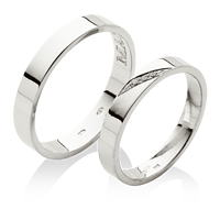 Klasické jednoduché prsteny v platině